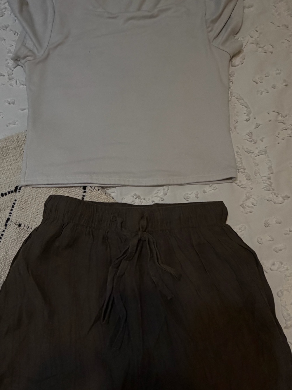 No Name Olive Green Linen Pants